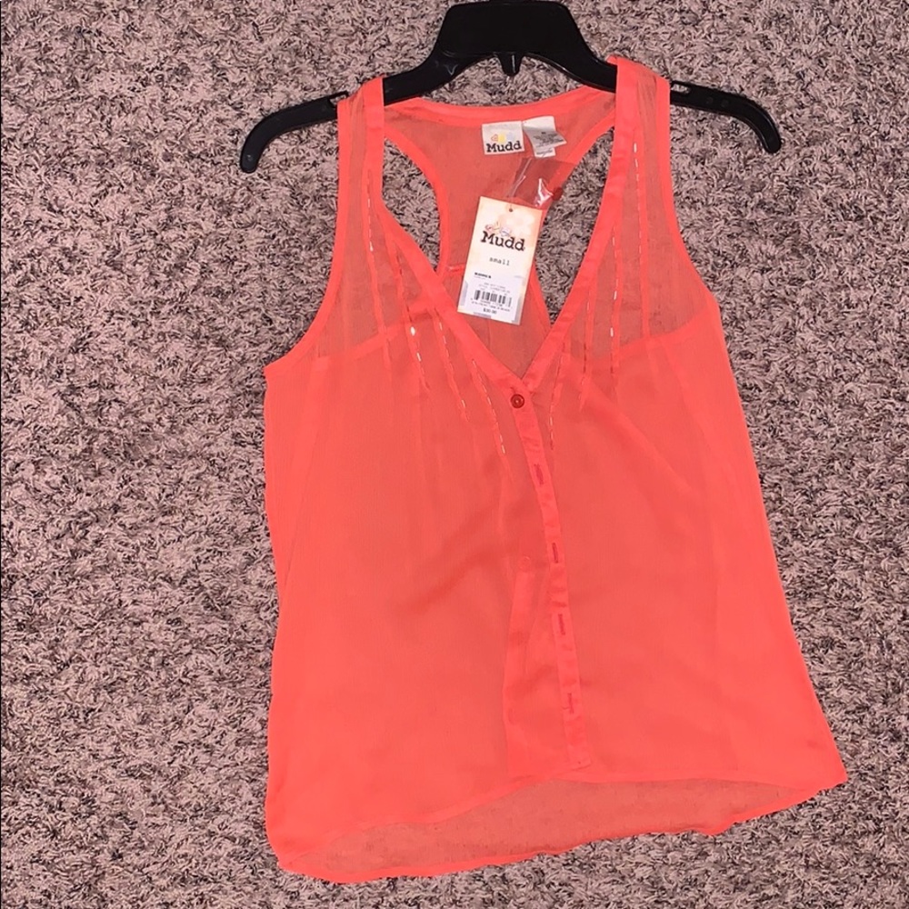 Sleeveless Button-Up Blouse